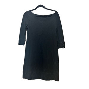 Banana Republic boat neck black cotton dress